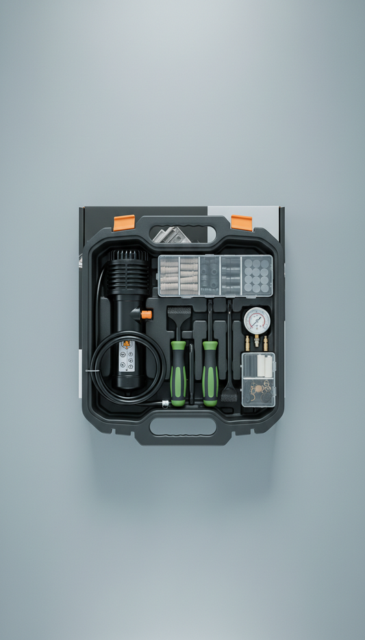 Multifunctional Tire Repair Kit with Metal Tools